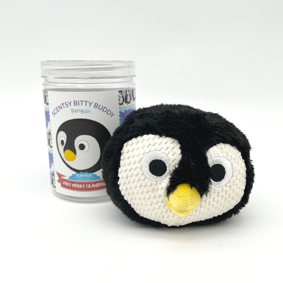 Scentsy Bitty Buddy Penguin Plush Very Merry Cranberry Holiday Scented Christmas - Picture 1 of 14